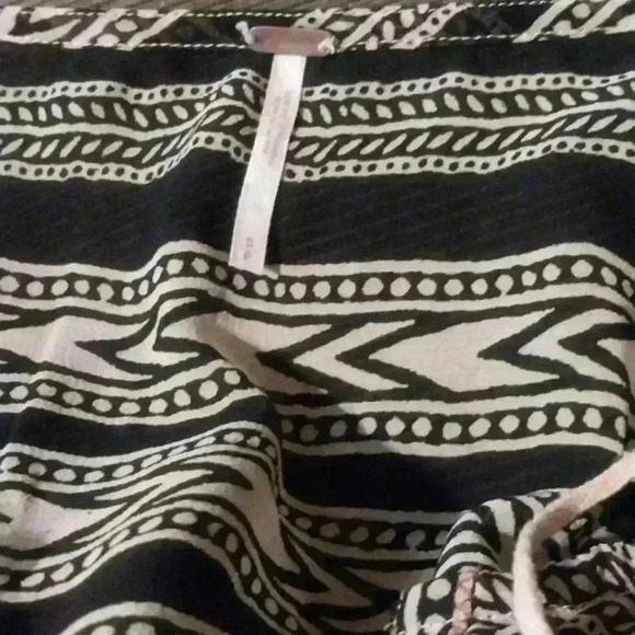 Free People Cream Black Feather in the Wind Sheer Long Sleeve Tunic Blouse S - Picture 6 of 9